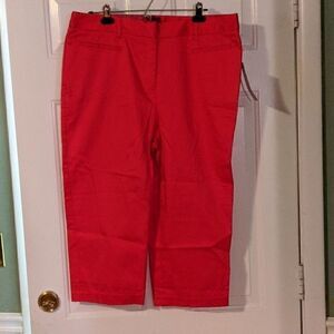 𝅺NEW!! 16 natural fit HOT PINK capris summer beach NWT